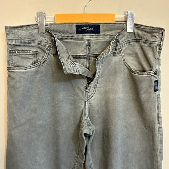 Silver Jeans Eddie Relaxed Fit Tapered Leg Jeans - Gray 34x34 - Picture 6 of 16